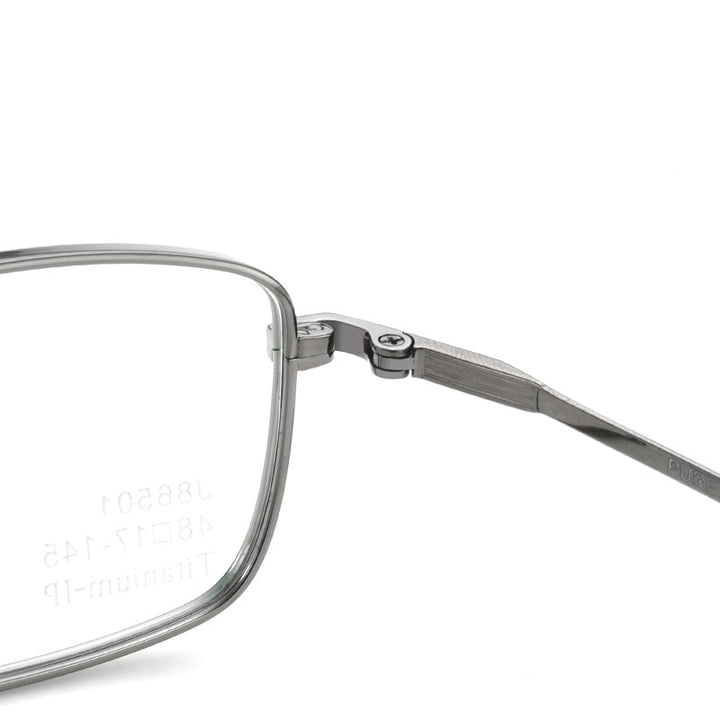 Yimaruili Men's Full Rim Small Square Titanium Eyeglasses J86501 Full Rim Yimaruili Eyeglasses   