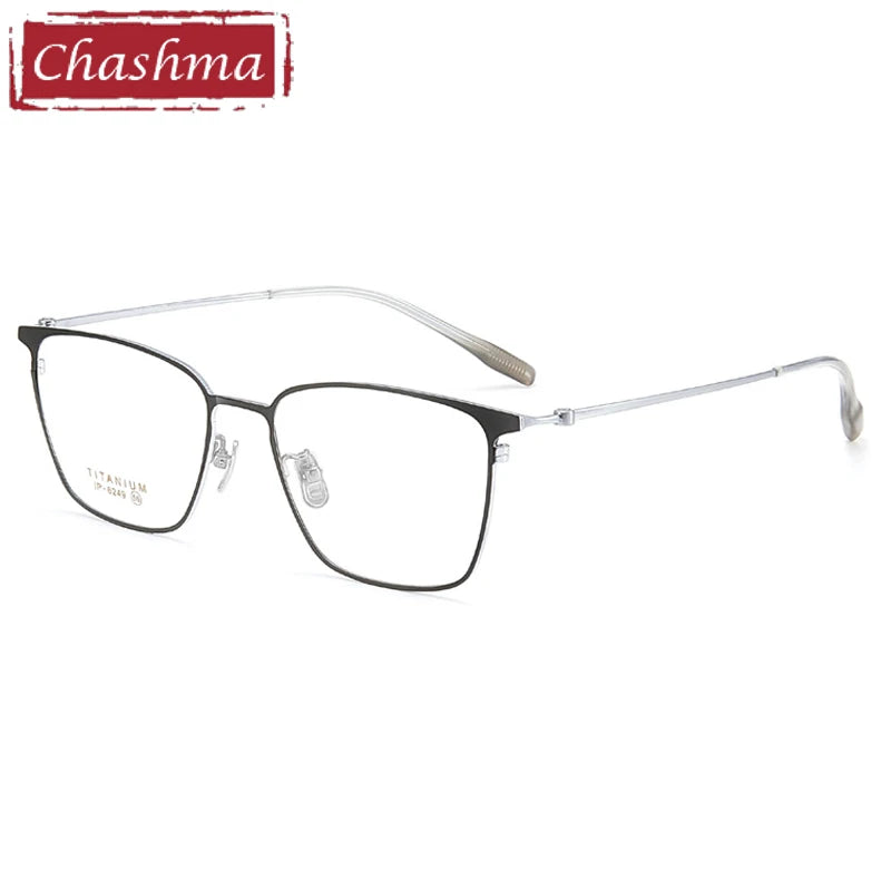 Chashma Ottica Men's Full Rim Big Square Titanium Eyeglasses 406249