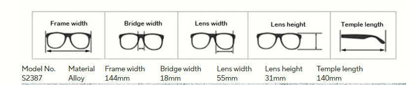 Bclear Men's Semi Rim Square Titanium Alloy Myopic Tr Eyeglasses S2387 Full Rim Bclear