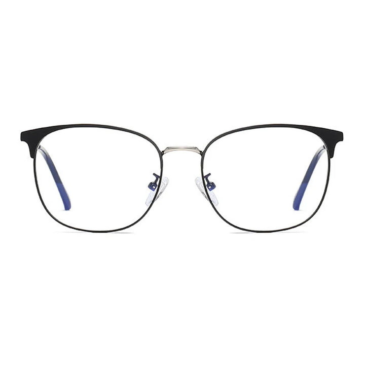 Kocolior Unisex Full Rim Square Acetate Alloy Brow Line Eyeglasses 9123 Full Rim Kocolior