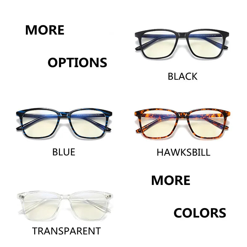 Kocolior Unisex Full Rim Square Tr 90 Acetate Hyperopic Reading Glasses 6919 Reading Glasses Kocolior