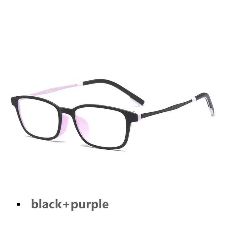 Kocolior Women's Full Rim Small Square Tr 90 Titanium Eyeglasses V1001 Full Rim Kocolior Black Purple China