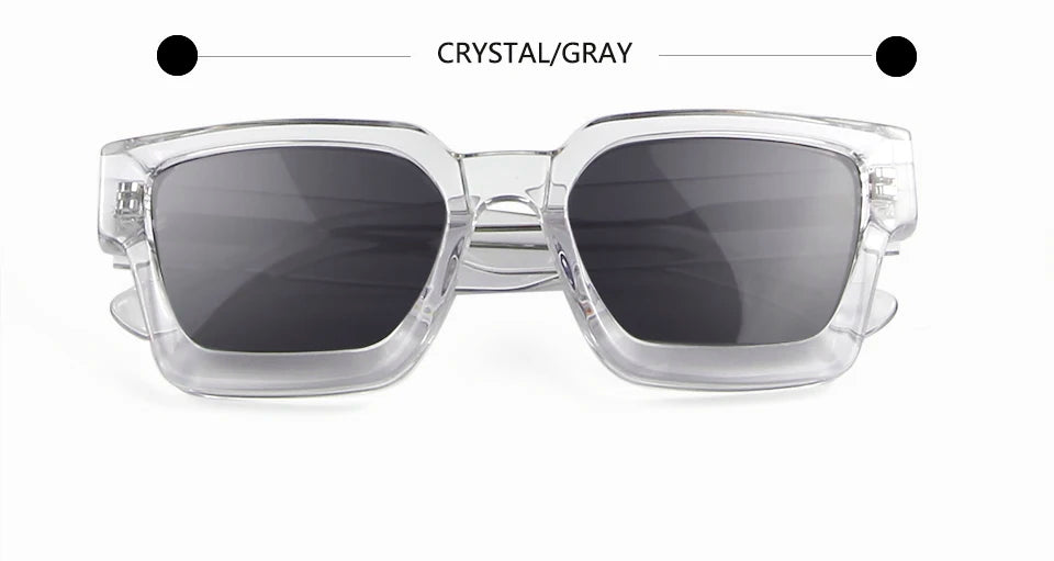 Esnbie Unisex Full Rim Polygon Thick Acetate Sunglasses Or Eyeglasses 14391