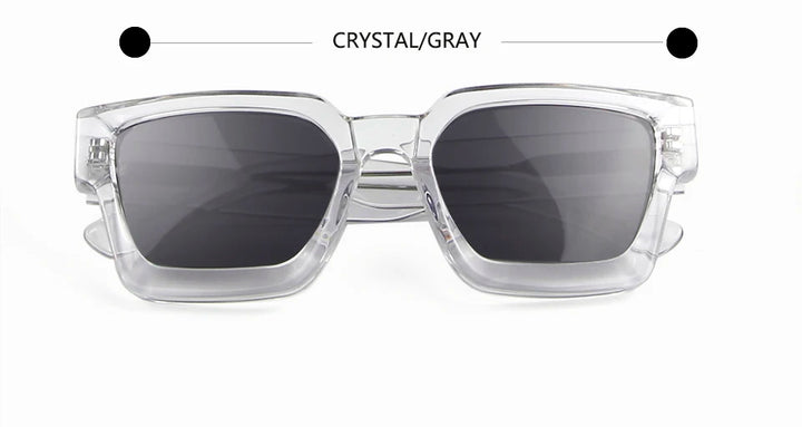 Esnbie Unisex Full Rim Polygon Thick Acetate Sunglasses Or Eyeglasses 14391