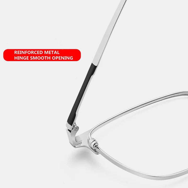 Kocolior Unisex Full Rim Square Acetate Alloy Hyperopic Reading Glasses 91872 Reading Glasses Kocolior   