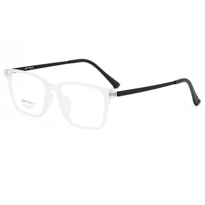 Kocolior Men's Full Rim Large Square Tr 90 Titanium Eyeglasses 9822 Full Rim Kocolior Transparent