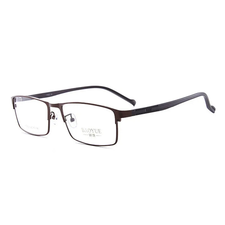 Kocolior Unisex Full Rim Square Alloy Hyperopic Reading Glasses 8825 Reading Glasses Kocolior Brown +25