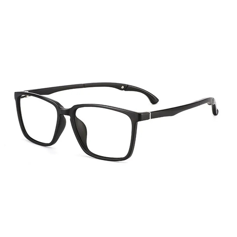 Kocolior Unisex Full Rim Tr 90 Alloy Square Hyperopic Reading Glasses 6010 Reading Glasses Kocolior Black 0