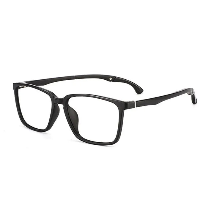 Kocolior Unisex Full Rim Tr 90 Alloy Square Hyperopic Reading Glasses 6010 Reading Glasses Kocolior Black 0