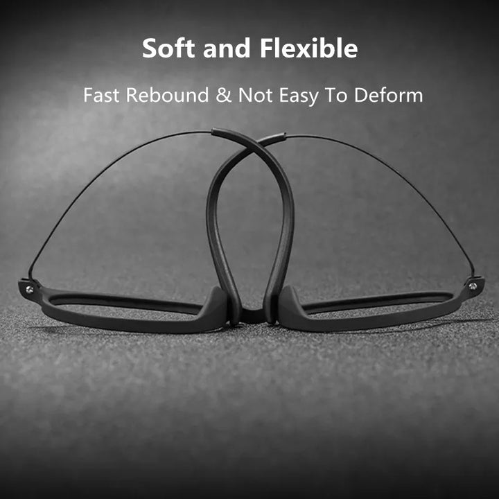 Kocolior Unisex Full Rim Irregular Round Tr 90 Titanium Eyeglasses 1935 Full Rim Kocolior