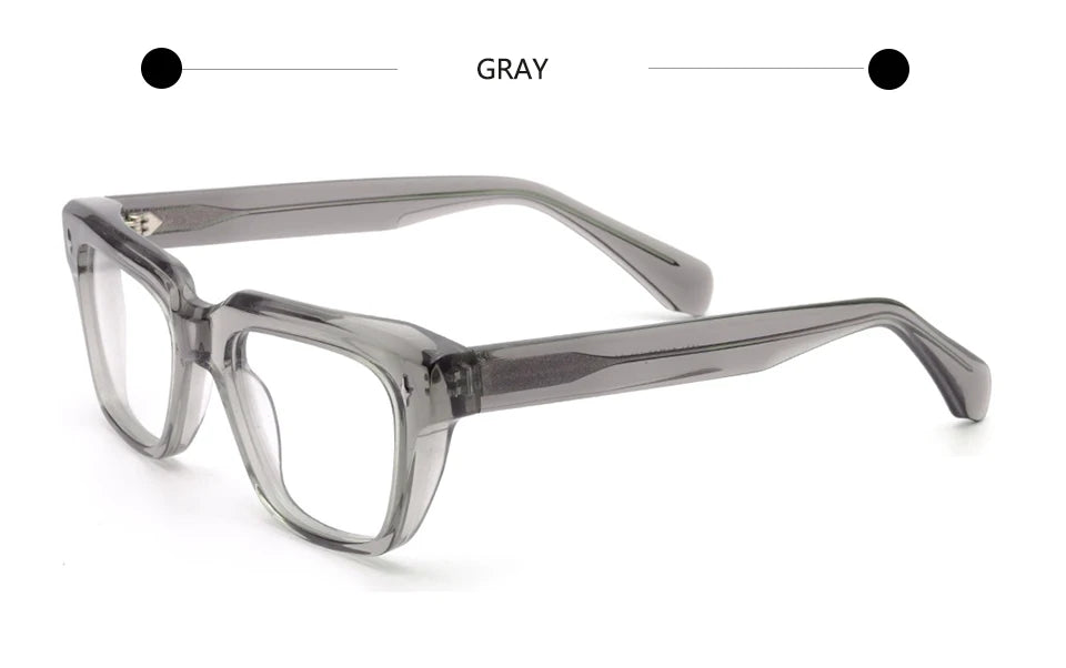 Esnbie Unisex Full Rim Square Brow Line Acetate Eyeglasses 613611