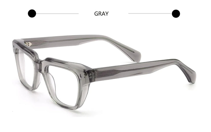 Esnbie Unisex Full Rim Square Brow Line Acetate Eyeglasses 613611