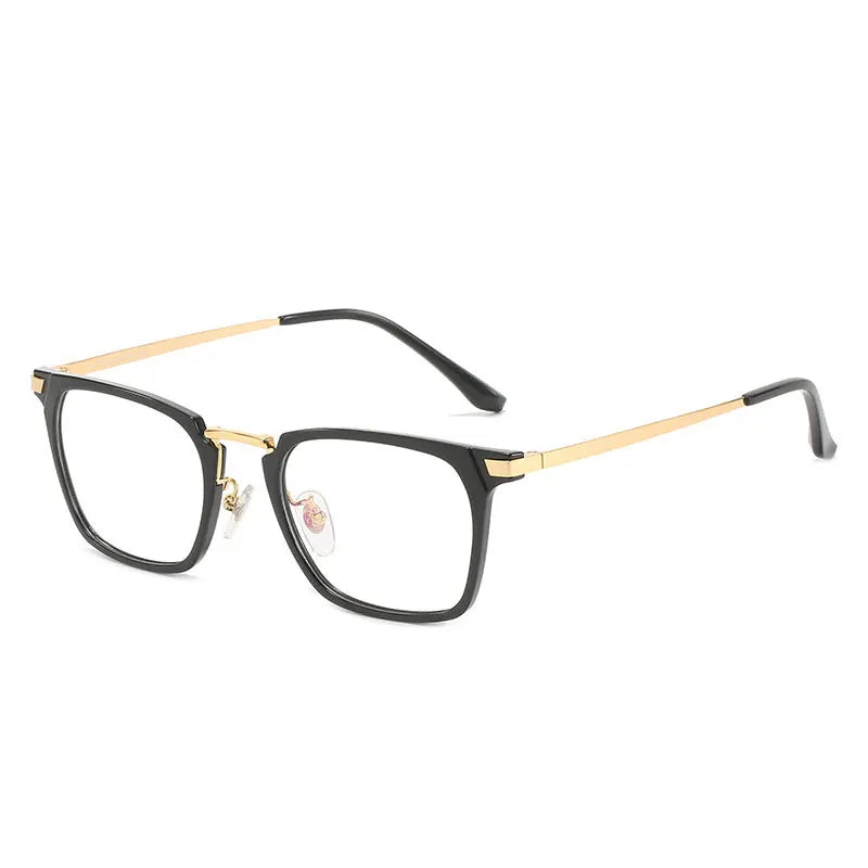 Hotochki Unisex Full Rim Square Eyeglasses 2142 Full Rim Hotochki Black Gold