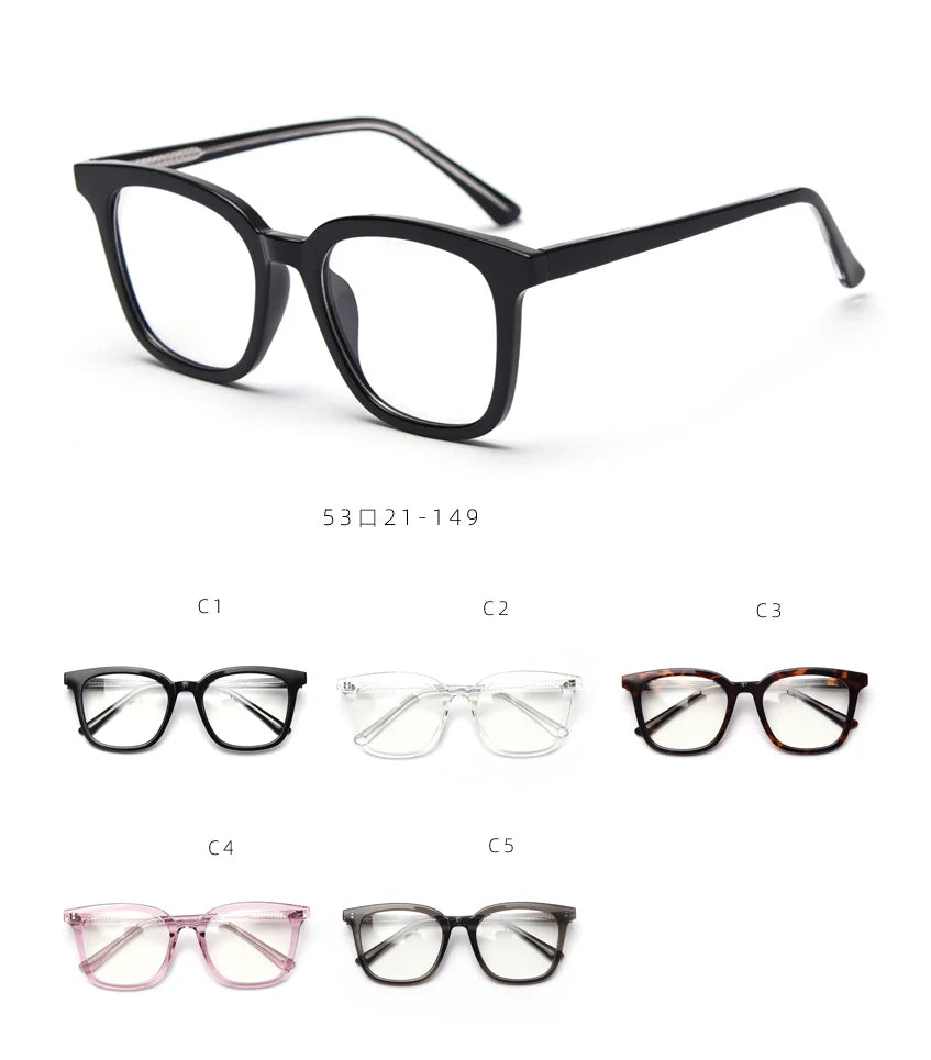 CCspace Unisex Full Rim Square Tr 90 Titanium Frame Eyeglasses 49863 Full Rim CCspace