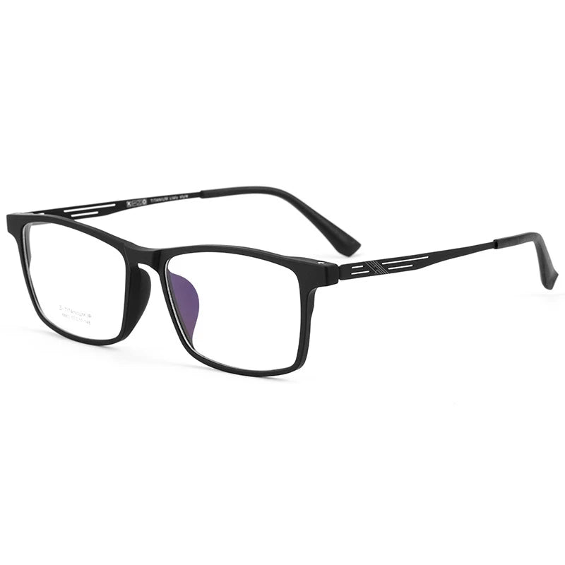Kocolior Unisex Full Rim Square Titanium Eyeglasses 8883 Full Rim Kocolior Matte black  