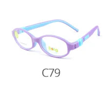 Secg Unisex Children's Full Rim Oval Tr 90 Silicone Eyeglasses 3250 Full Rim Secg C79