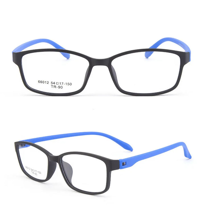 Kocolior Unisex Full Rim Square Tr 90 Stainless Steel Reading Glasses 66012 Reading Glasses Kocolior