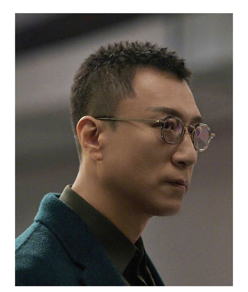 Aimee Unisex Full Rim Polygon Titanium Acetate Eyeglasses 5502 Full Rim Aimee