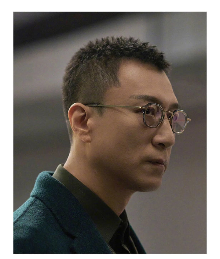 Aimee Unisex Full Rim Polygon Titanium Acetate Eyeglasses 5502 Full Rim Aimee