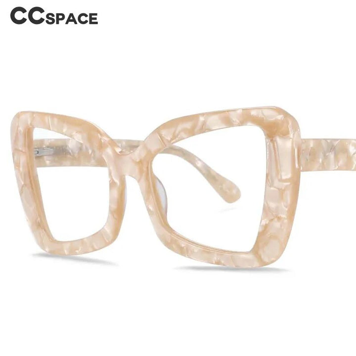 CCspace Women's Full Rim Oversized Butterfly Acetate Hyperopic Reading Glasses R54066 Reading Glasses CCspace
