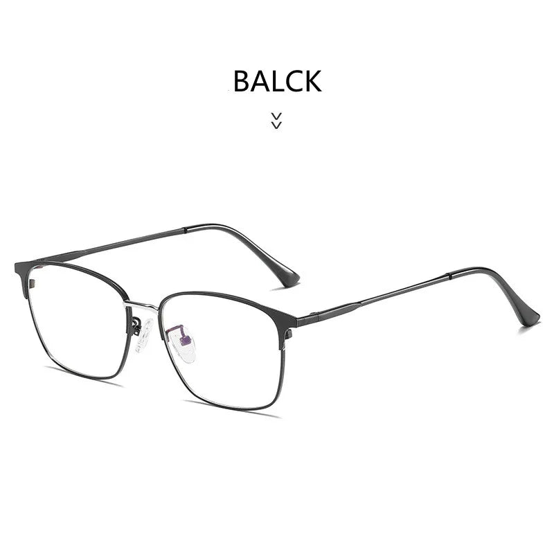 Kocolior Unisex Full Rim Square Brow Line Acetate Alloy Eyeglasses 9122 Full Rim Kocolior Black China 