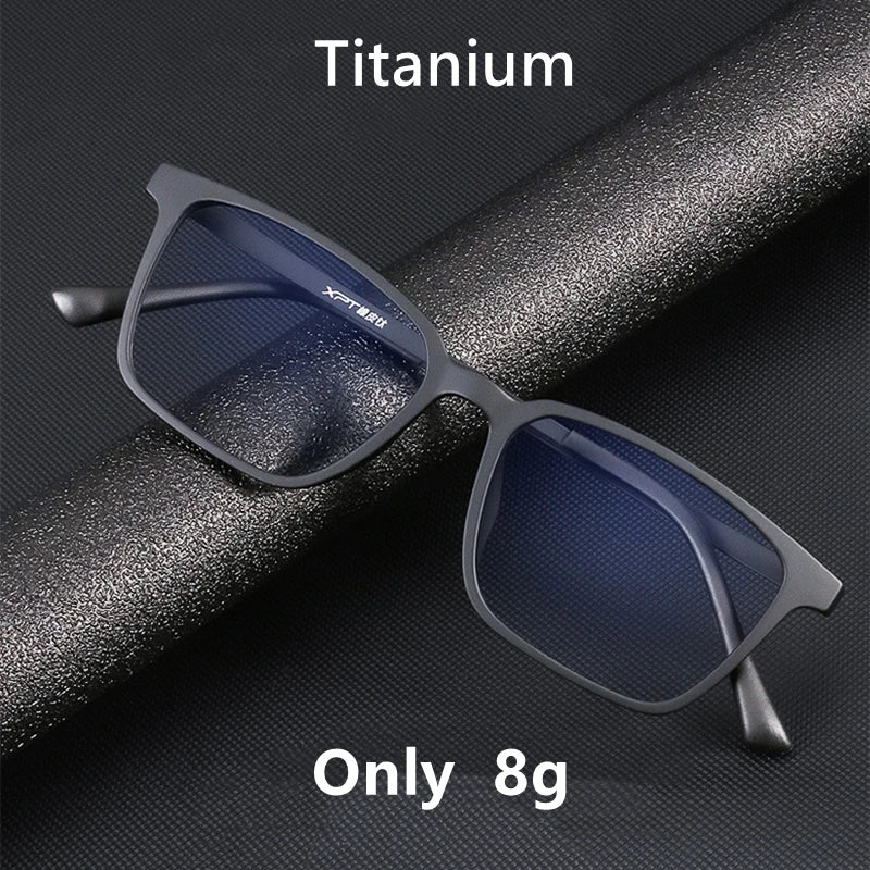 Kocolior Men's Full Rim Large Square Tr 90 Titanium Eyeglasses 9822 Full Rim Kocolior
