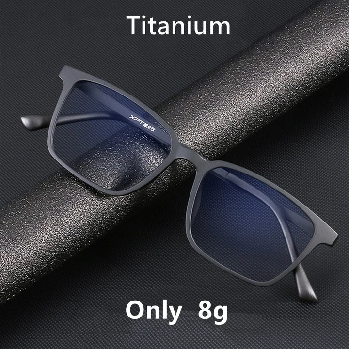 Kocolior Men's Full Rim Large Square Tr 90 Titanium Eyeglasses 9822 Full Rim Kocolior