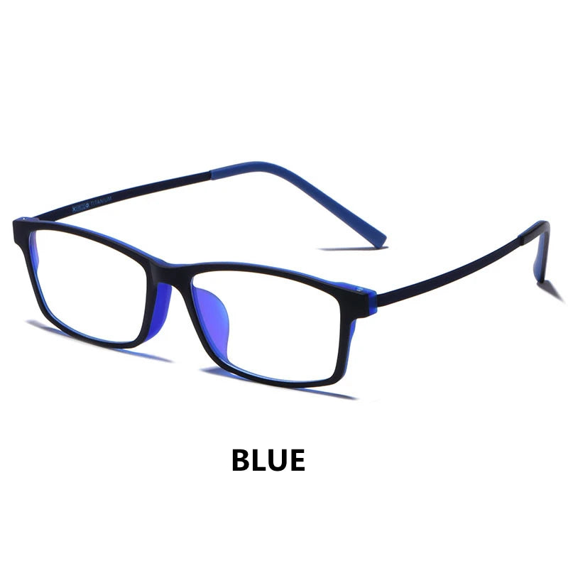 Kocolior Unisex Full Rim Square Titanium Eyeglasses 2097 Full Rim Kocolior Blue China 