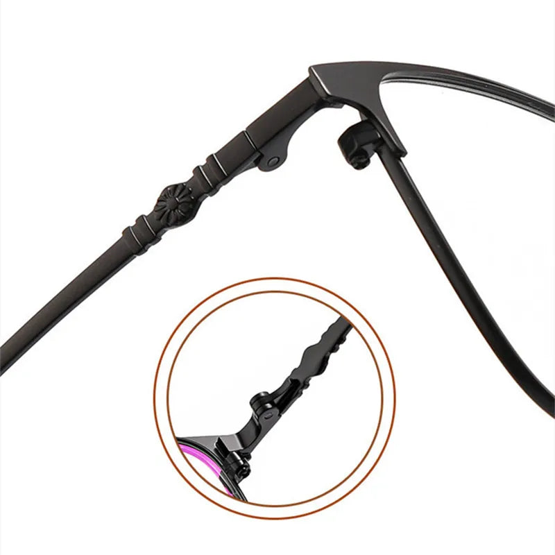 Kocolior Unisex Full Rim Large Square Alloy Hyperopic Reading Glasses 38001 Reading Glasses Kocolior