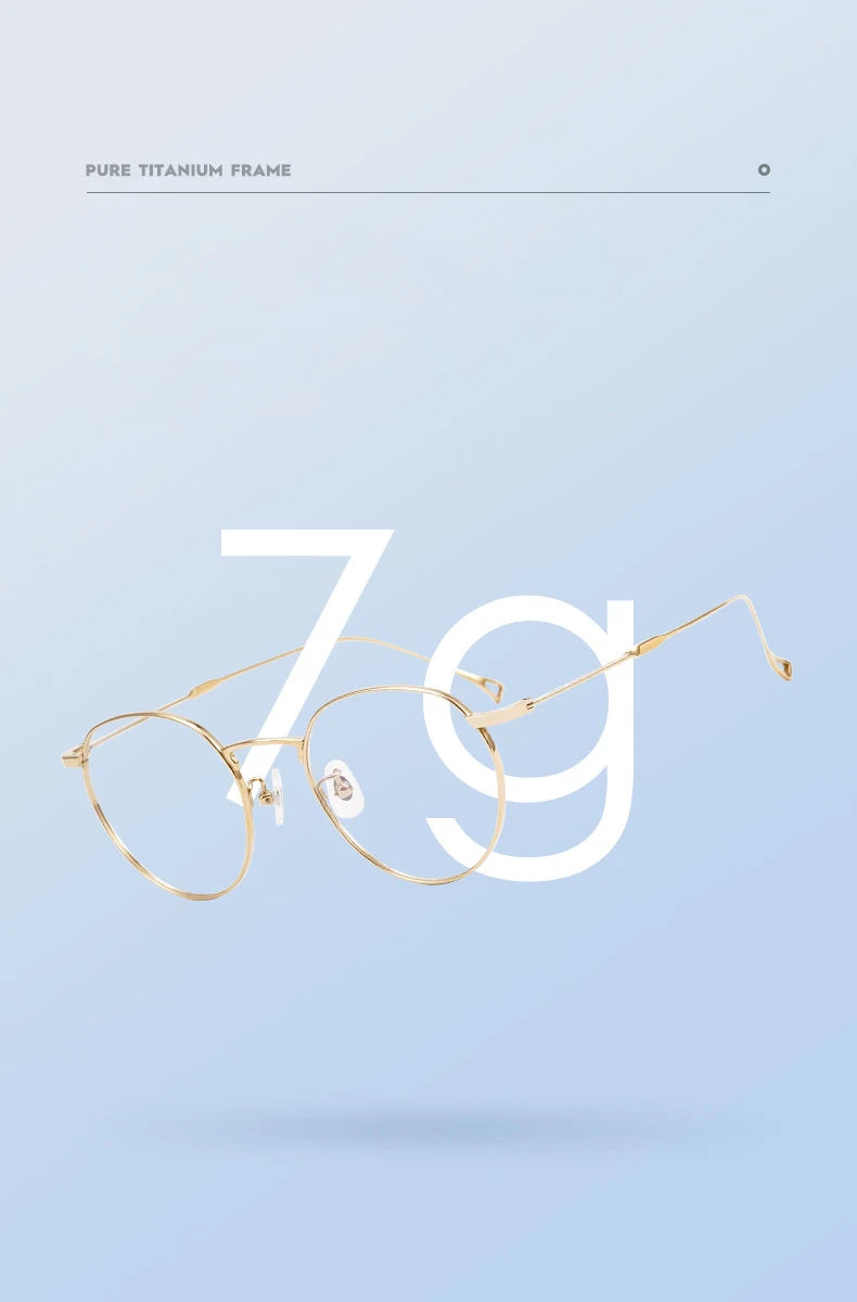 Muzz Unisex Full Rim Round Titanium Eyeglasses 86246 Full Rim Muzz