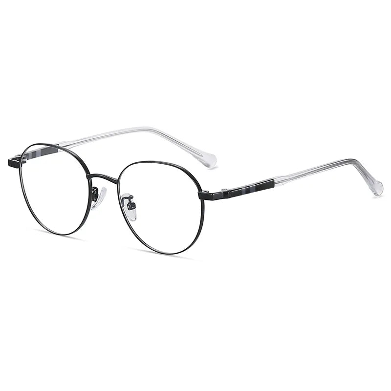 Handoer Women's Full Rim Flat Top Oval Alloy Eyeglasses 41922