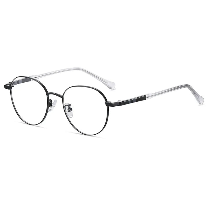 Handoer Women's Full Rim Flat Top Oval Alloy Eyeglasses 41922