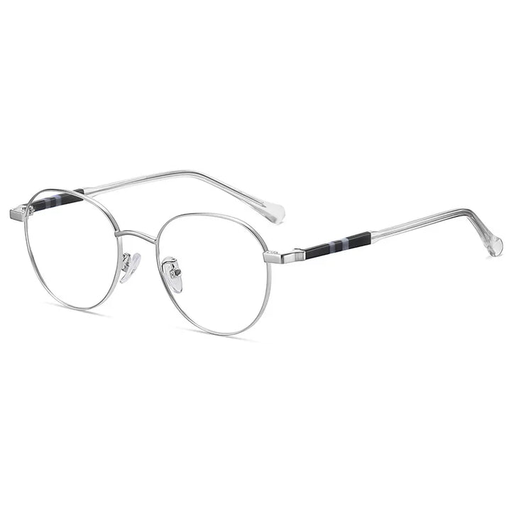 Handoer Women's Full Rim Flat Top Oval Alloy Eyeglasses 41922