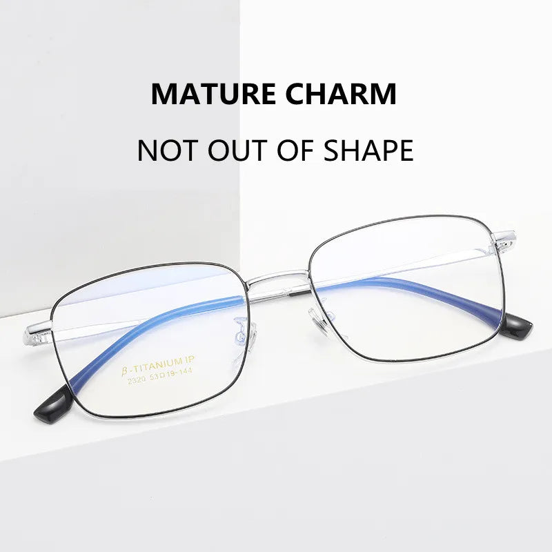 Kocolior Unisex Full Rim Square Titanium Eyeglasses 2320 Full Rim Kocolior