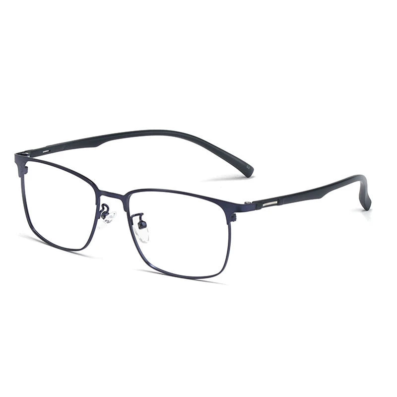 Kocolior Men's Full Rim Square Alloy Eyeglasses 5239 Full Rim Kocolior Blue