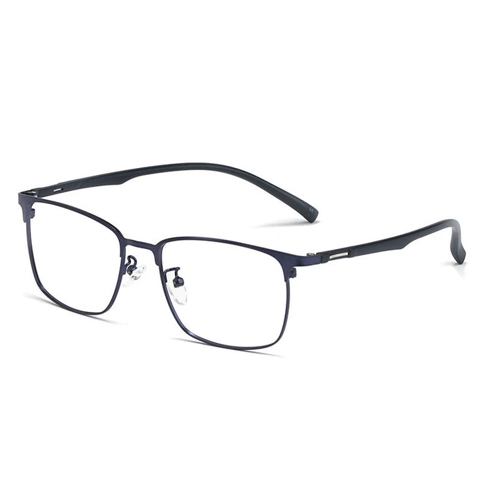 Kocolior Men's Full Rim Square Alloy Eyeglasses 5239 Full Rim Kocolior Blue  