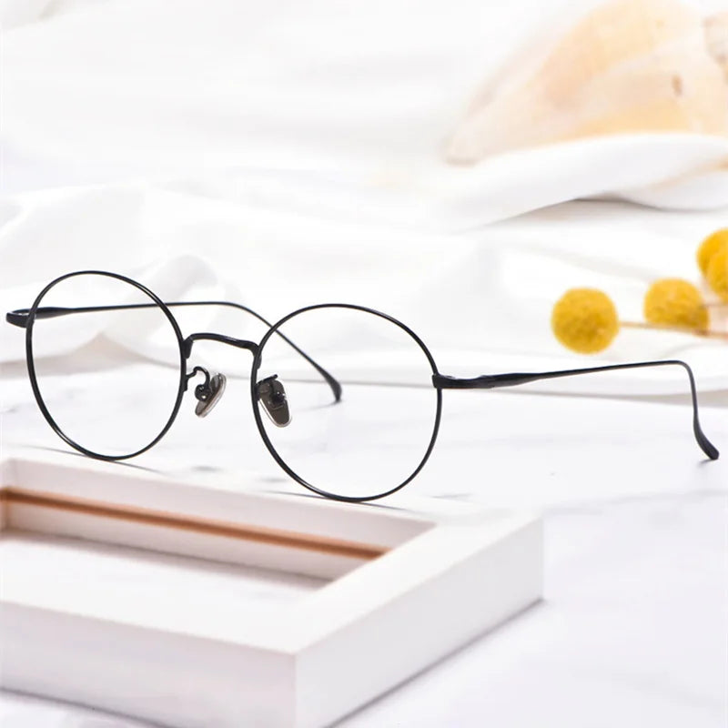 Kocolior Unisex Full Rim Round Titanium Eyeglasses 3216 Full Rim Kocolior