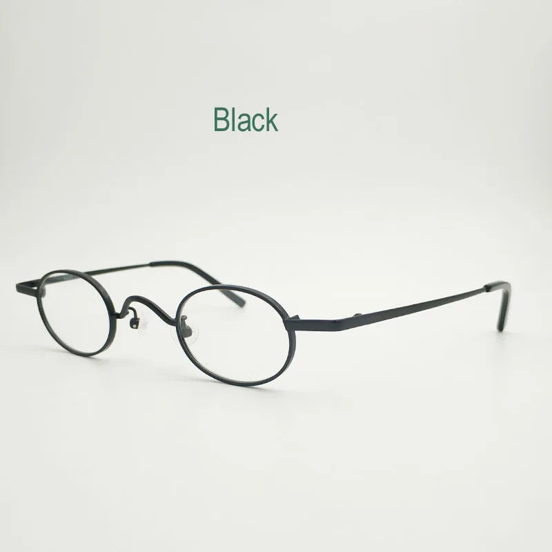 Yujo Unisex Full Rim Small Oval Alloy Eyeglasses 811004 Full Rim Yujo