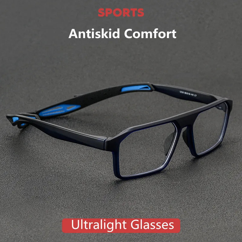 Kocolior Unisex Full Rim Square Tr 90  Sport Eyeglasses 1218 Full Rim Kocolior