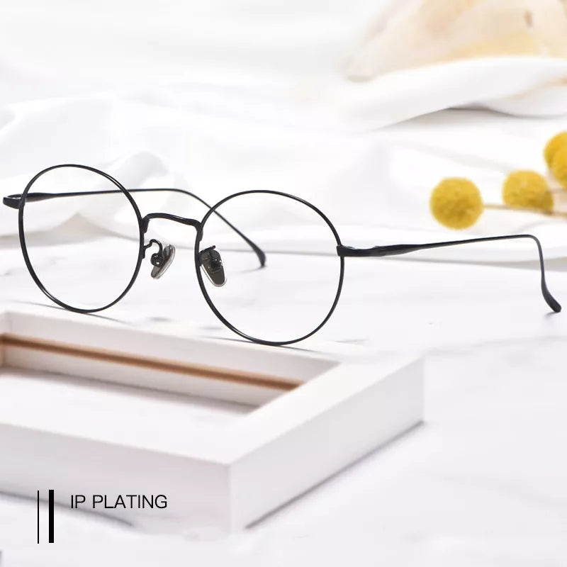 Kocolior Unisex Full Rim Round Titanium Eyeglasses 3216 Full Rim Kocolior