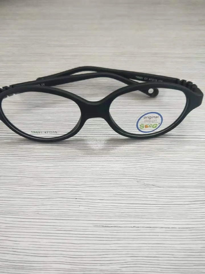 Secg Unisex Children's Full Rim Oval Tr 90 Rubber Eyeglasses 18691 Full Rim Secg C1