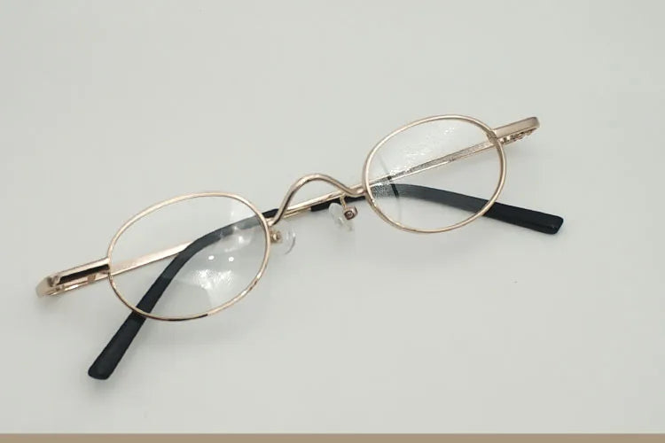 Yujo Unisex Full Rim Small Oval Alloy Eyeglasses 811004 Full Rim Yujo