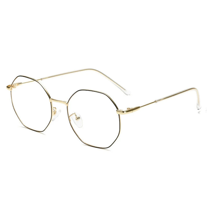 Kocolior Unisex Full Rim Polygon Titanium Alloy Eyeglasses 9039 Full Rim Kocolior