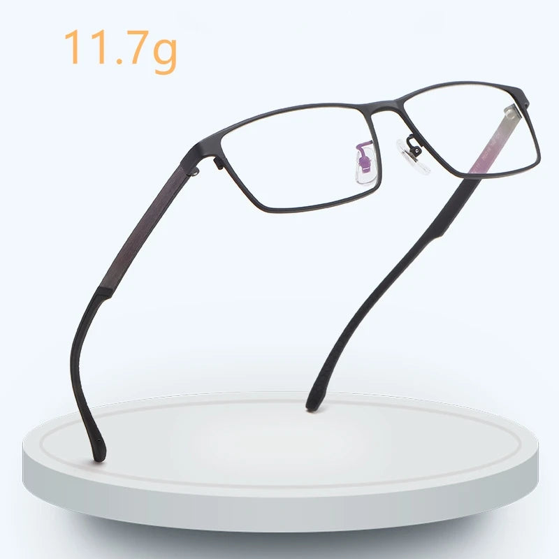 Kocolior Men's Full Rim Square Titanium Eyeglasses T0111 Full Rim Kocolior