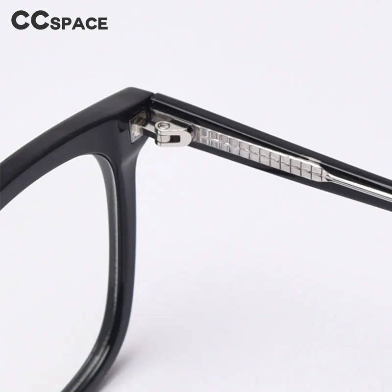CCspace Unisex Full Rim Square Tr 90 Titanium Frame Eyeglasses 49863 Full Rim CCspace