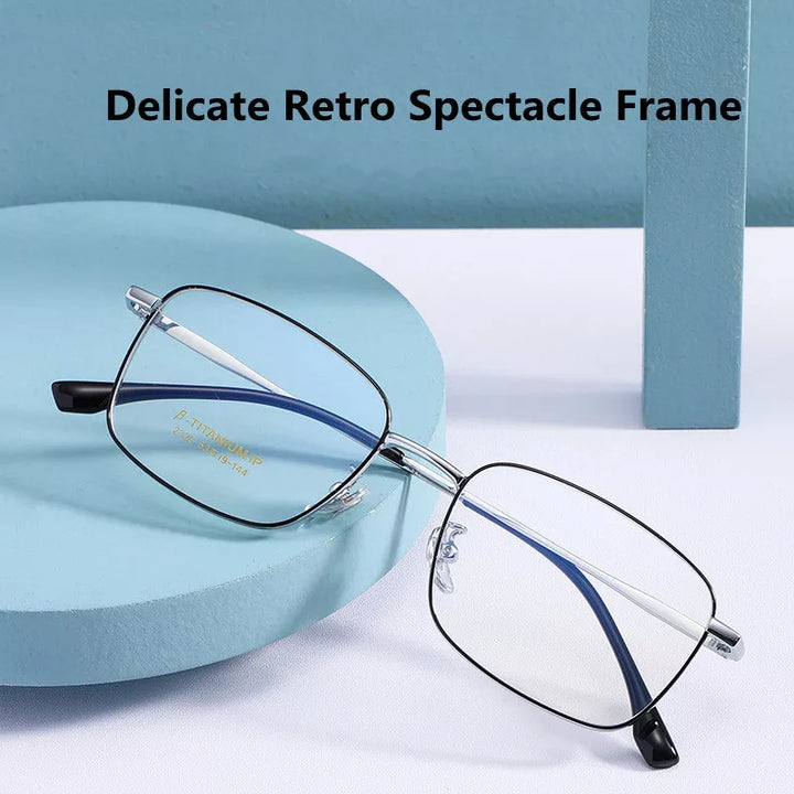 Kocolior Unisex Full Rim Square Titanium Eyeglasses 2320 Full Rim Kocolior   