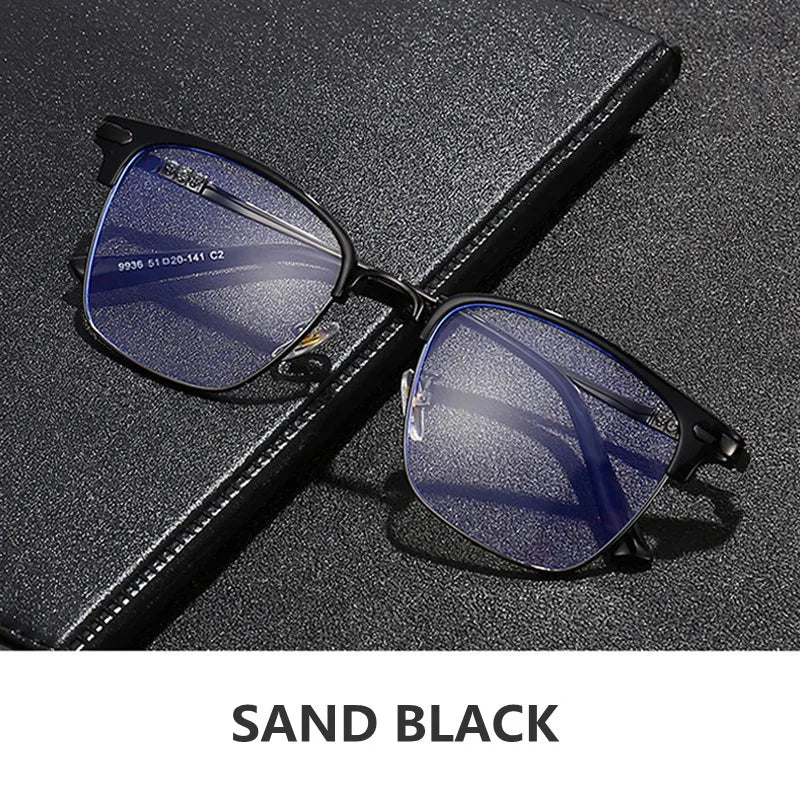 Kocolior Unisex Full Rim Square Acetate Titanium Alloy Eyeglasses 7509 Full Rim Kocolior BLACK China
