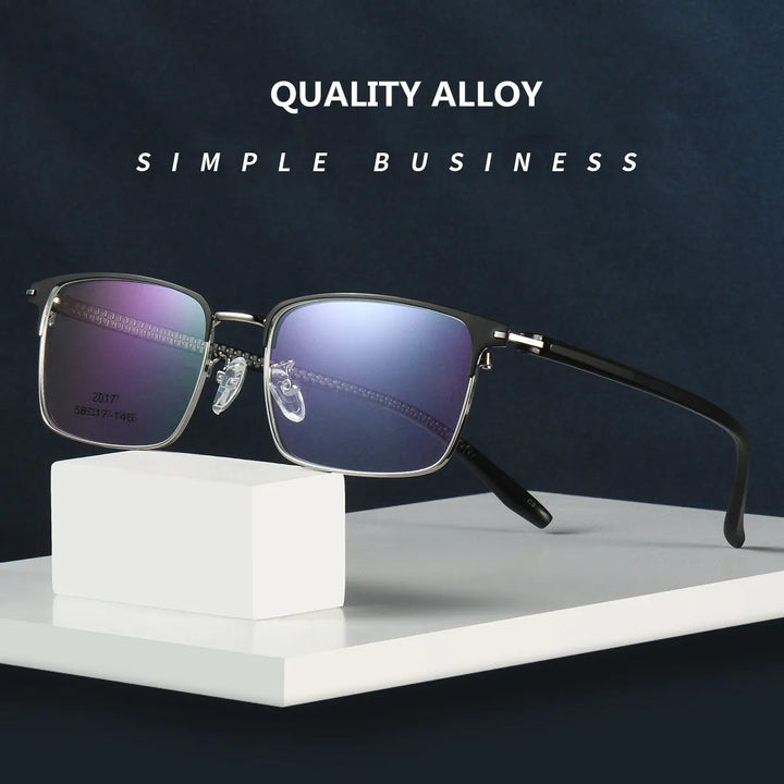 Kocolior Men's Full Rim Square Acetate Alloy Hyperopic Reading Glasses 2017 Reading Glasses Kocolior
