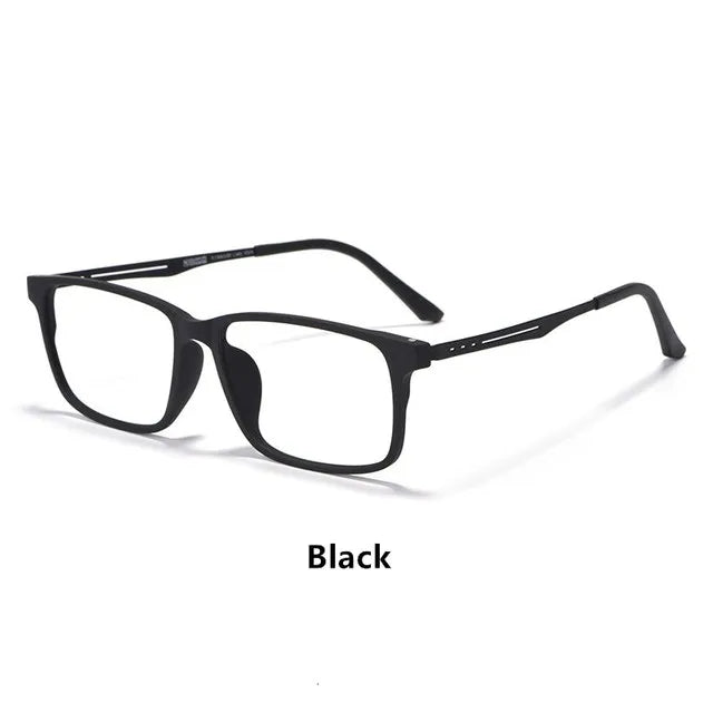 Kocolior Unisex Full Rim Square Titanium Eyeglasses 5638 Full Rim Kocolior Black