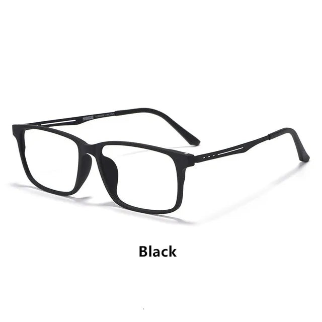 Kocolior Unisex Full Rim Square Titanium Eyeglasses 5638 Full Rim Kocolior Black  